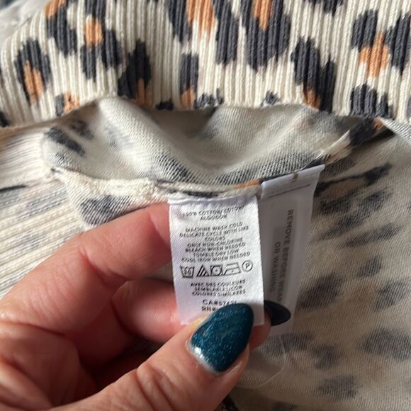 Loft Sweater Womens XL Leopard Print Cardigan V Neck - Picture 7 of 7